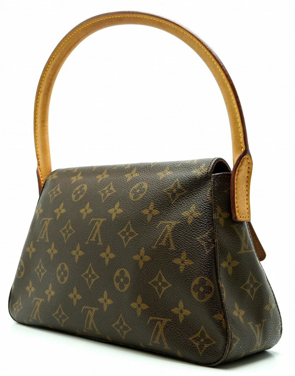 Louis Vuitton Monogram Hobo Looping Bag Shoulder Brown